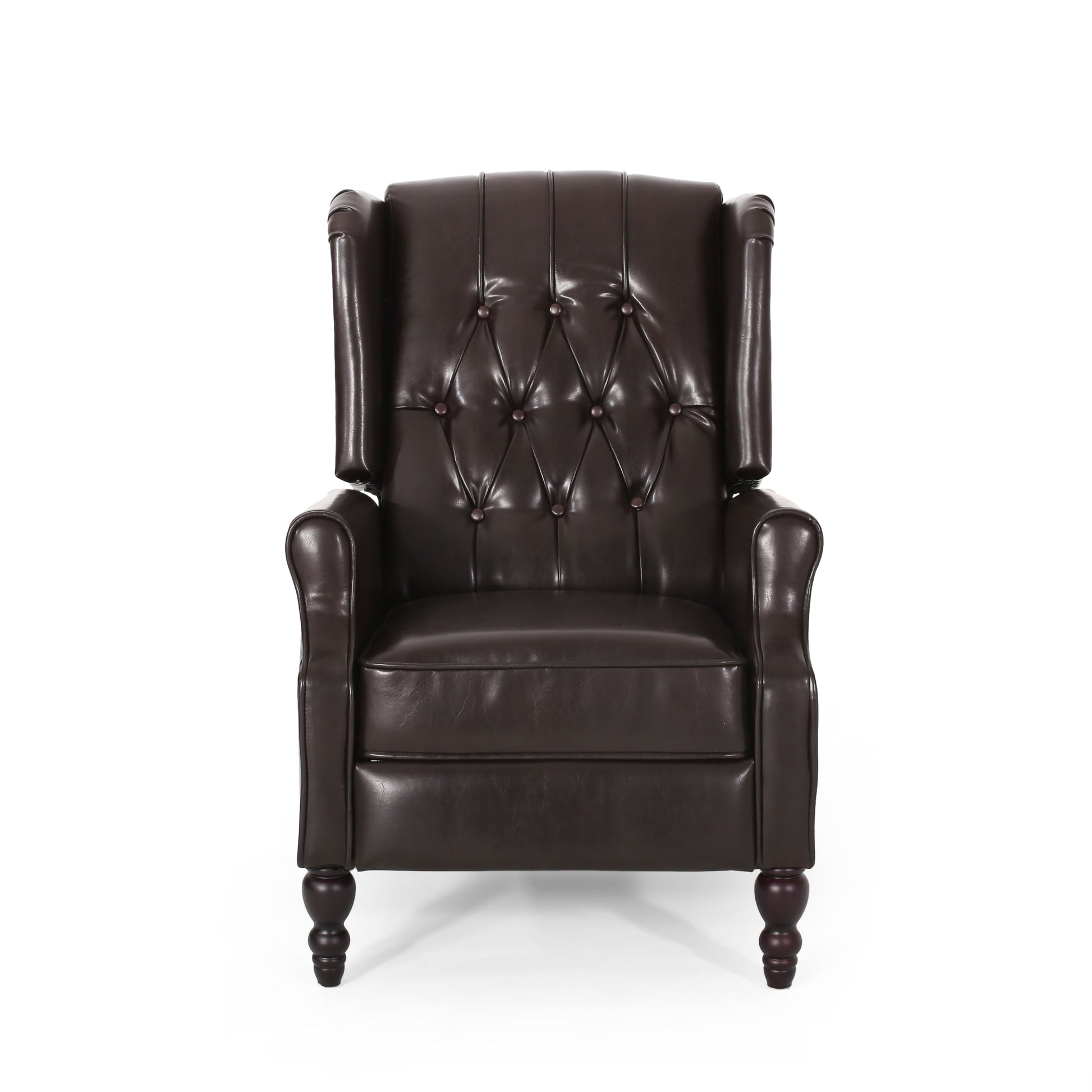 Christopher Knight Home Walter Brown Bonded Leather Recliner Club Chair-Brown