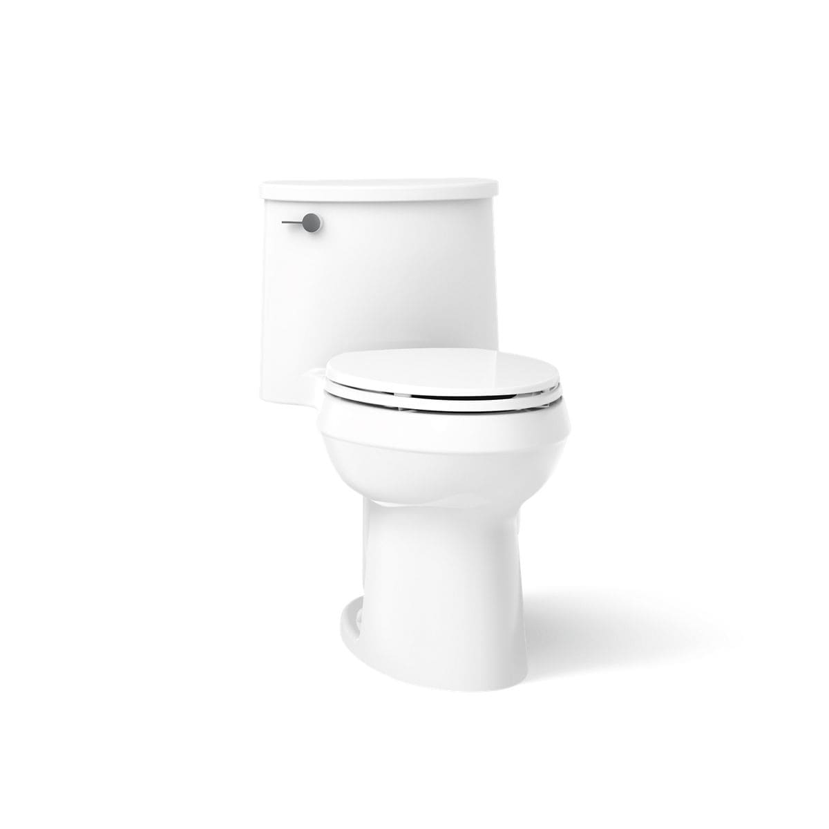 KOHLER Prosa White Elongated Chair height 12-in Rough-In WaterSense 1.28 GPF Soft Close 1-piece Toilet