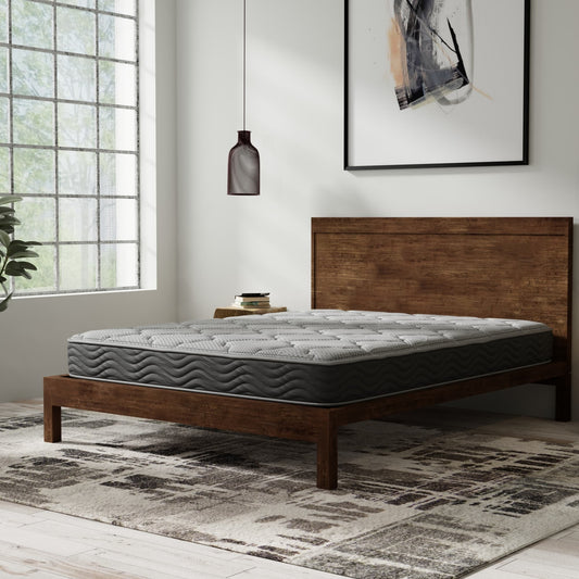 Lycvki 8-in Firm Queen Hybrid Memory Foam/Coil Blend Mattress in a Box