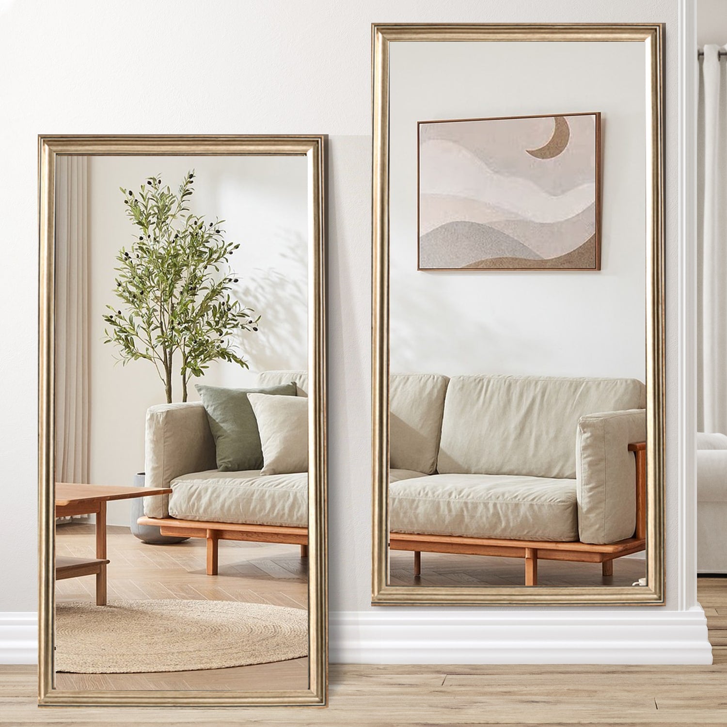 LOVMOR 32x70inch full-body floor mirror with Artificial wood frame elegant design and durability a must-have for bedrooms clothing stores and salons