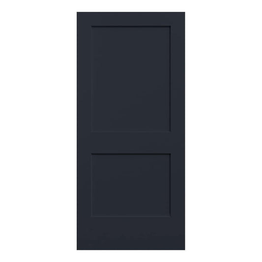 JELD-WEN Monroe 30-in x 80-in Black 2-panel Smooth Solid core Prefinished Molded composite Slab Door