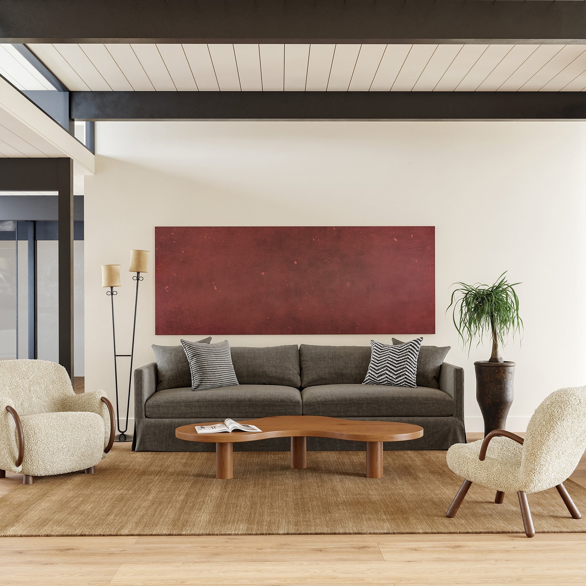 nuLOOM Arrel Speckled Wool-Blend 8ft. x 10ft. Wheat Area Rug