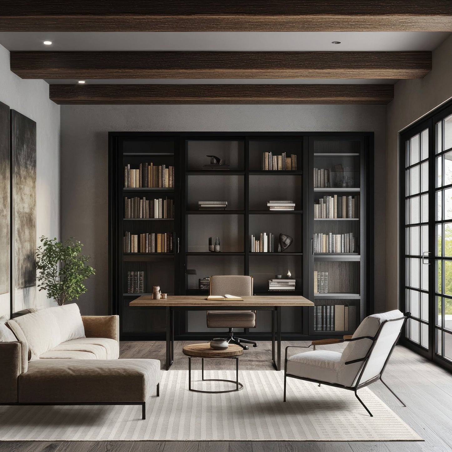 nuLOOM Yulia Geometric Bands Machine Washable 7ft. 10in. x 10ft. Light Grey Area Rug