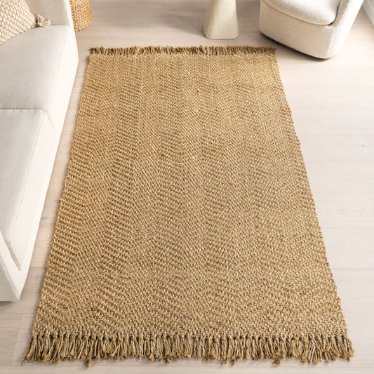 nuLOOM Cosima Farmhouse Solid 8ft. x 10ft. Natural Area Rug