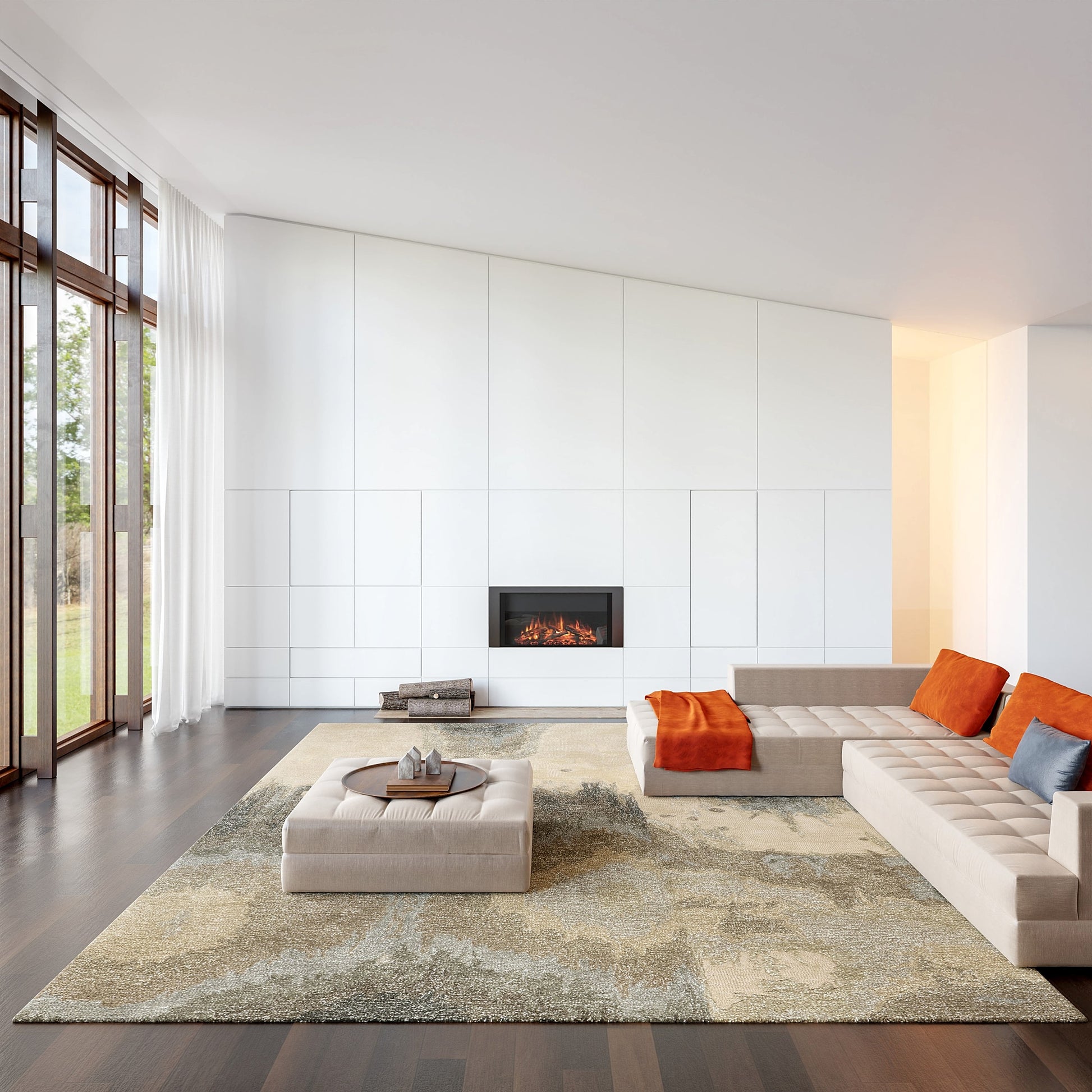 nuLOOM Siwalik Wool 6ft. x 9ft. Beige Area Rug