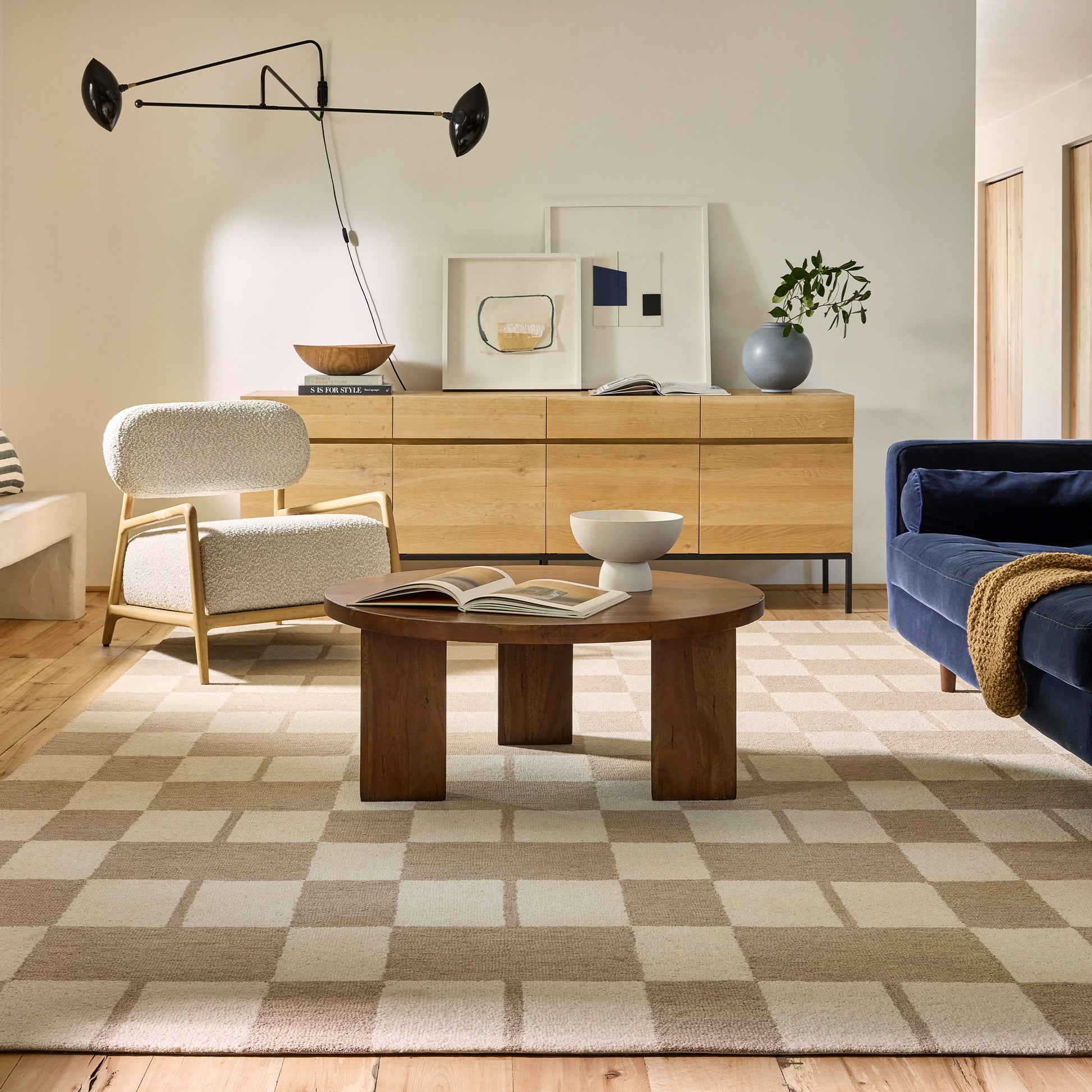 nuLOOM Caitlin Geometric Wool 5ft. x 8ft. Beige Area Rug