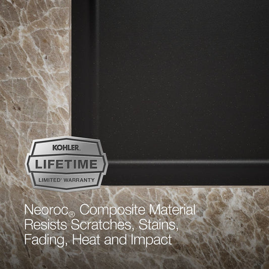 KOHLER Cairn 33-Inch Undermount Single-Bowl Kitchen Sink