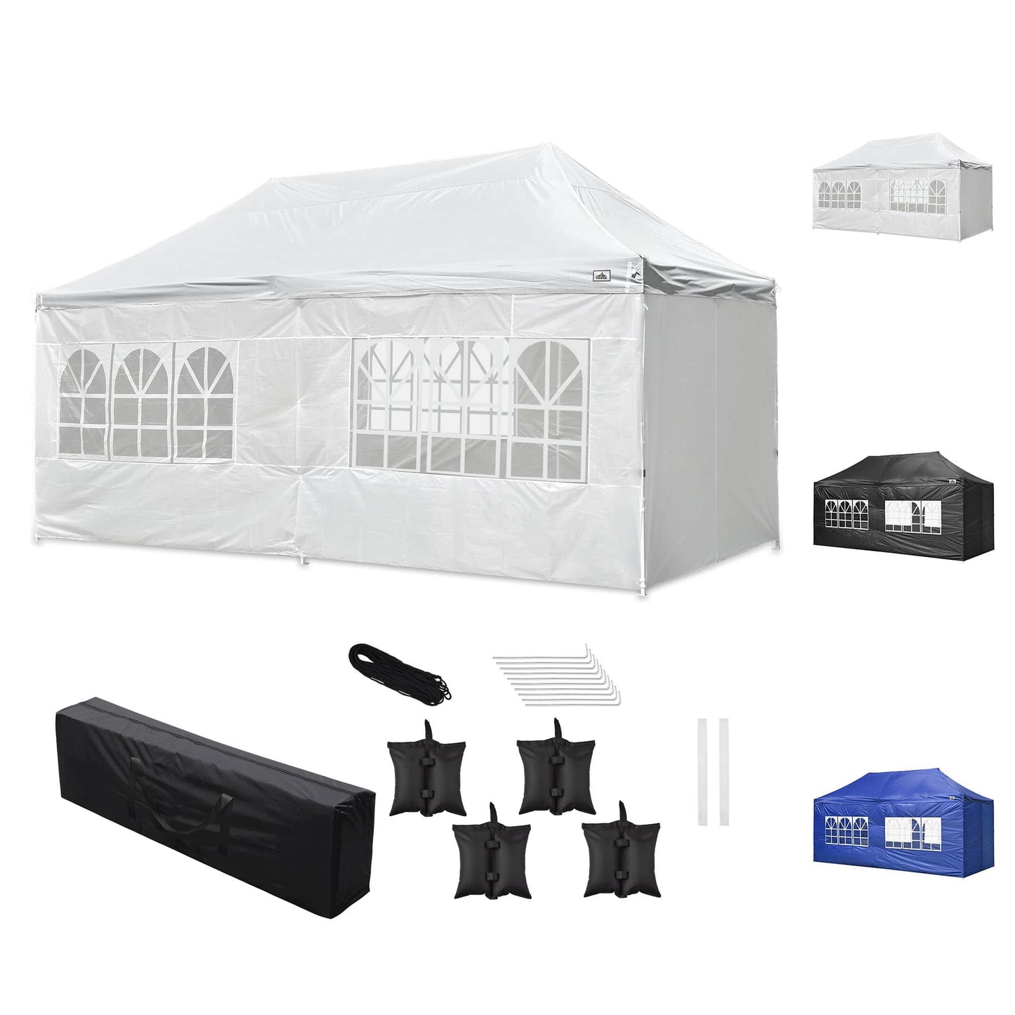 Yescom 10X20 Tents for Parties Pop Up Canopy with Sidewalls Heavy Duty Wedding Tent for Backyard