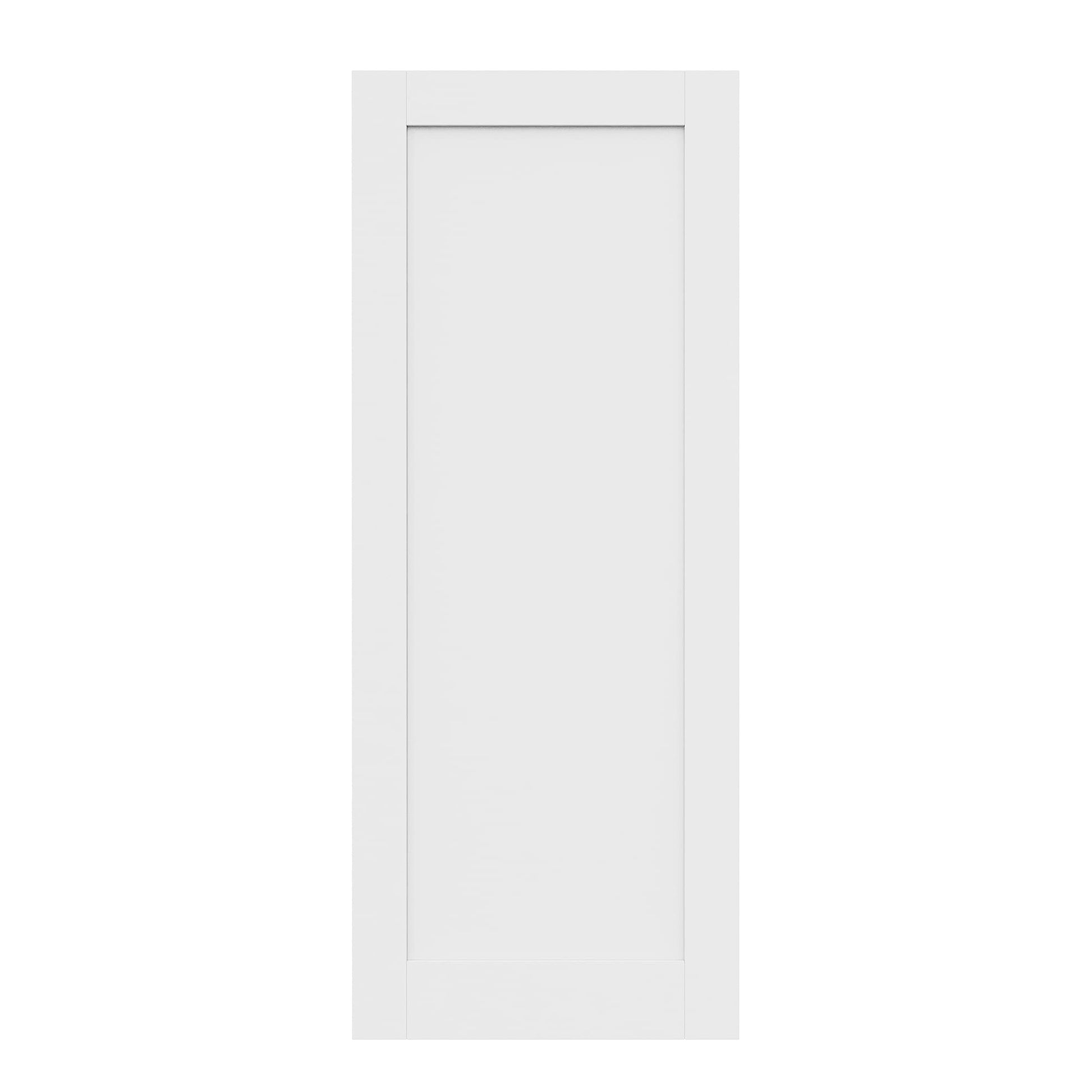 JUJUBON Traditional- 36-in x 80-in White 1-panel Smooth Solid core Primed MDF Slab Door