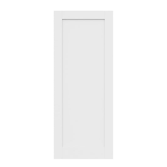 JUJUBON Traditional- 36-in x 80-in White 1-panel Smooth Solid core Primed MDF Slab Door