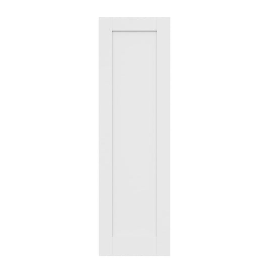JUJUBON Traditional- 18-in x 80-in White 1-panel Smooth Solid core Primed MDF Slab Door
