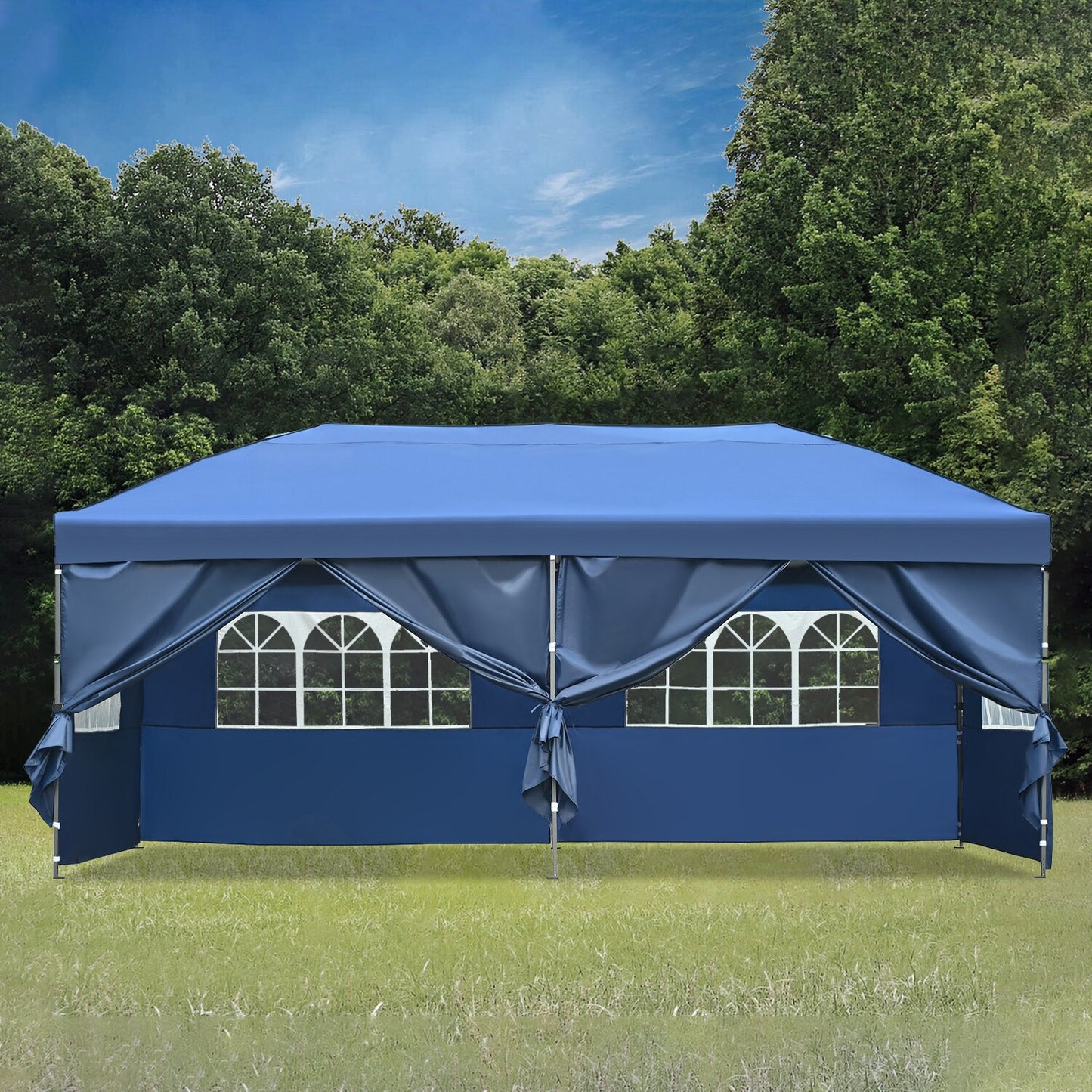 Topcraft 19.2-ft x 9.7-ft Rectangle Navy Pop-up canopy