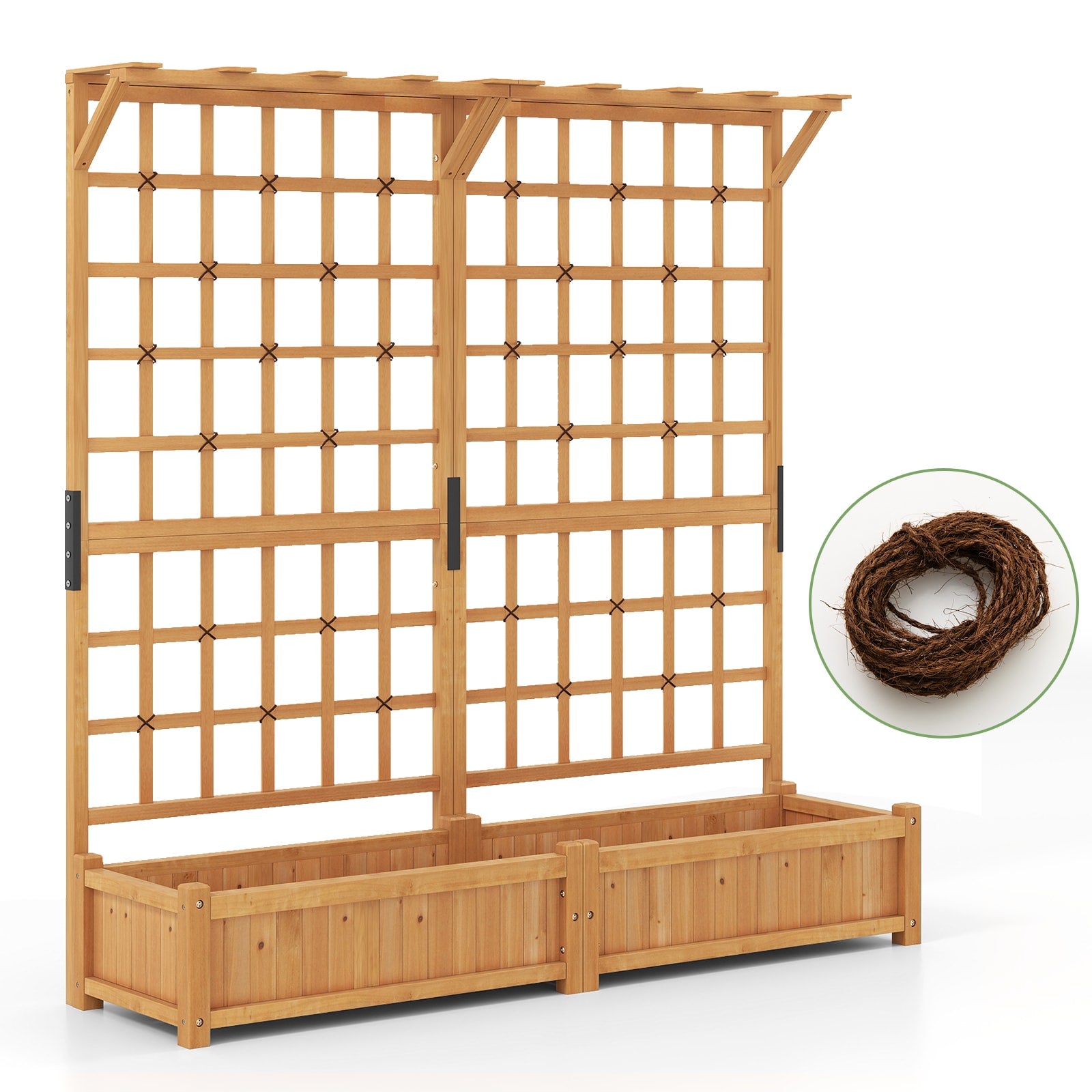 Iseryn 1-cu ft 19-in W x 71-in L x 72-in H Elevated Orange Wood Raised Garden Bed