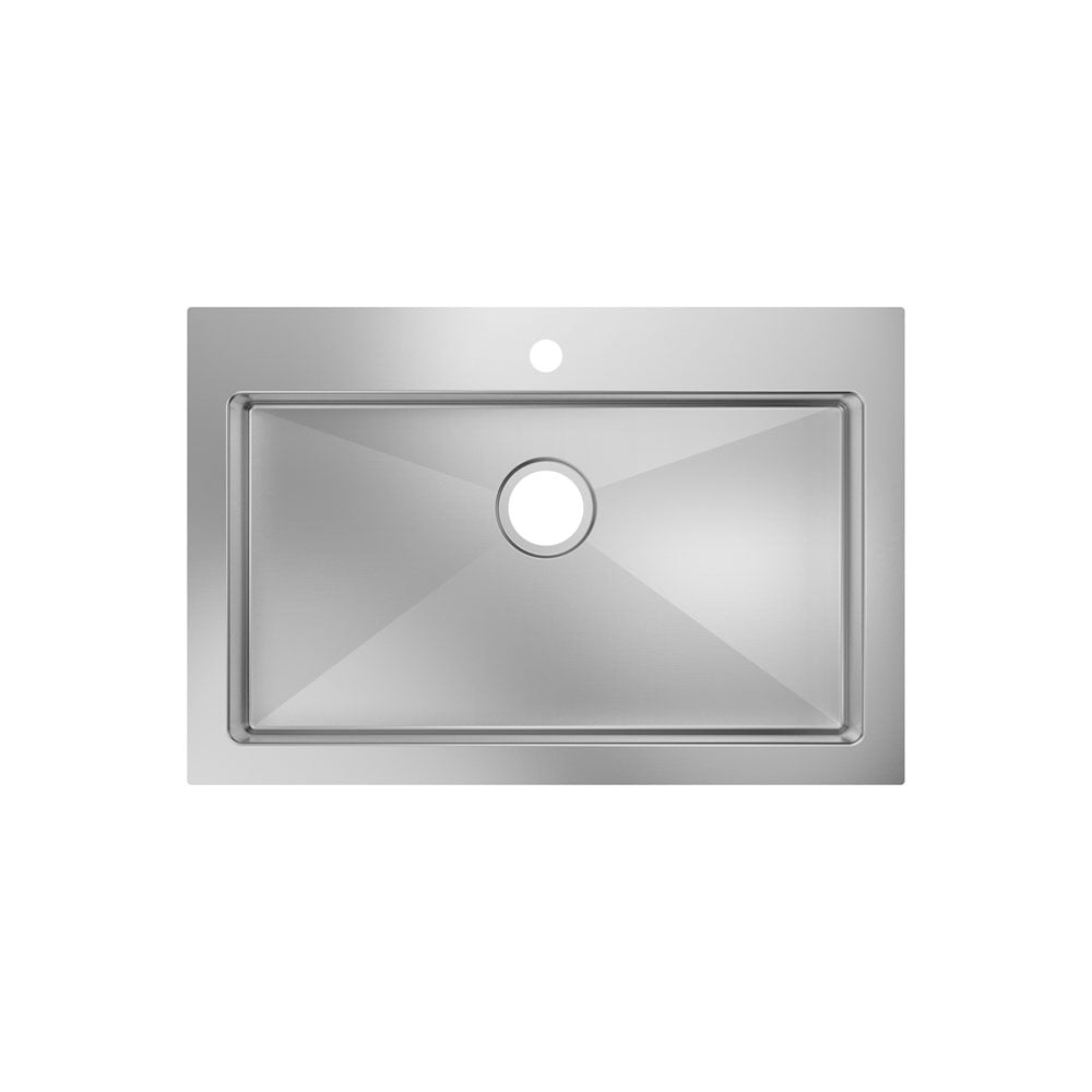 PROFLO Sault Drop-in 33-in x 22-in Stainless steel Single bowl 18 -Gauge Kitchen Sink