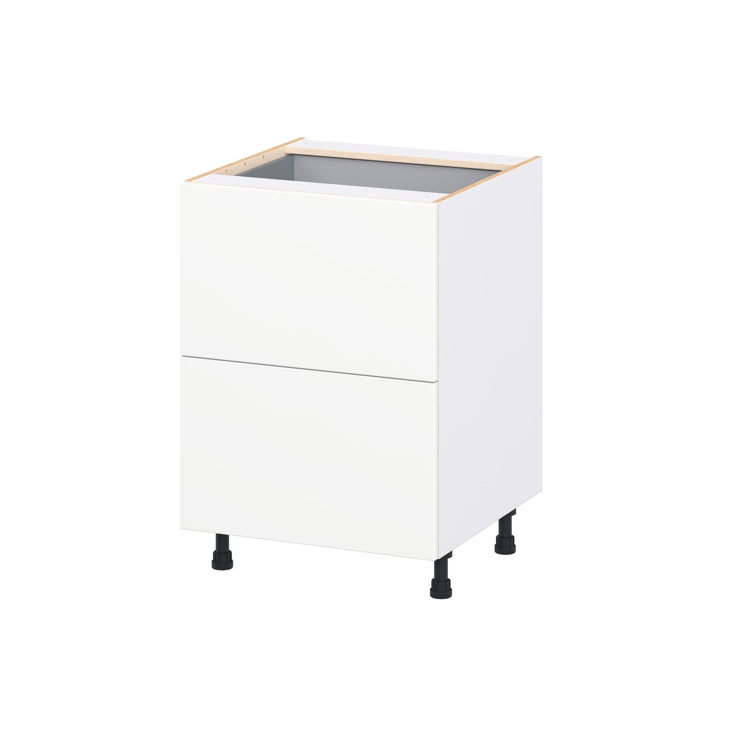 Hugo&Borg Lasalle 24-in W x 34.5-in H x 24.5-in D Bright White Slab 3 -Drawers Drawer Base Fully Assembled Cabinet Flat Panel Slab