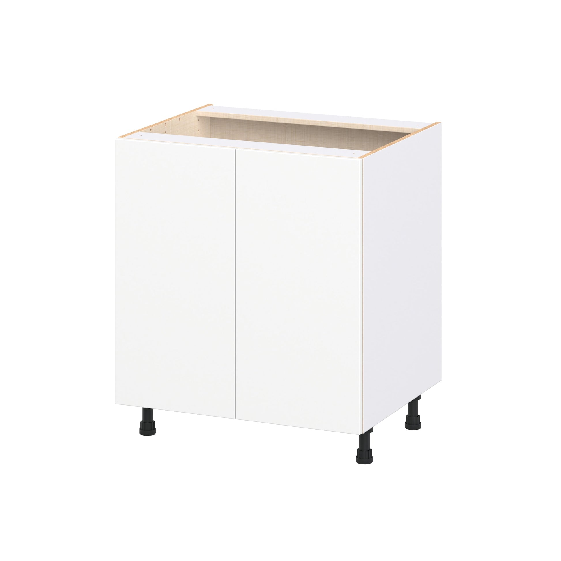 Hugo&Borg Lasalle 30-in W x 34.5-in H x 24.5-in D Bright White Slab Base Fully Assembled Cabinet Flat Panel Slab