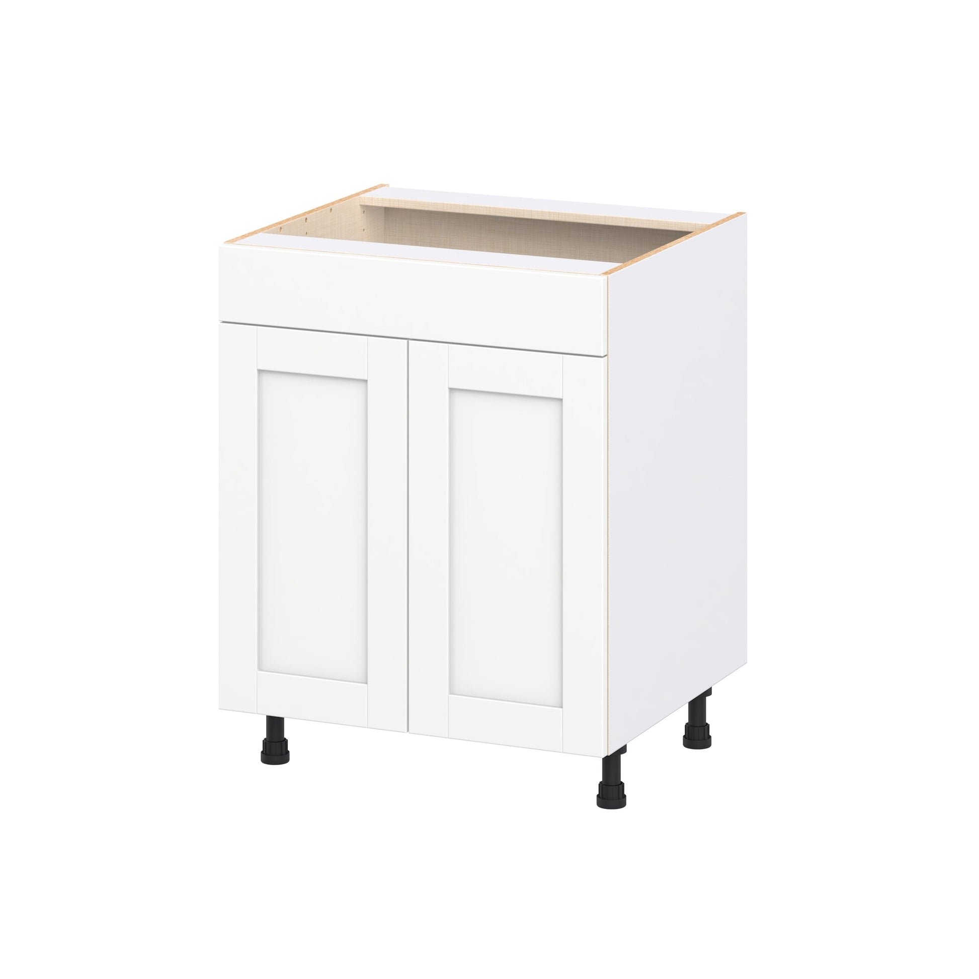 Hugo&Borg Rosemont 27-in W x 34.5-in H x 24.5-in D Bright White Sink Base Fully Assembled Cabinet Recessed Panel Shaker