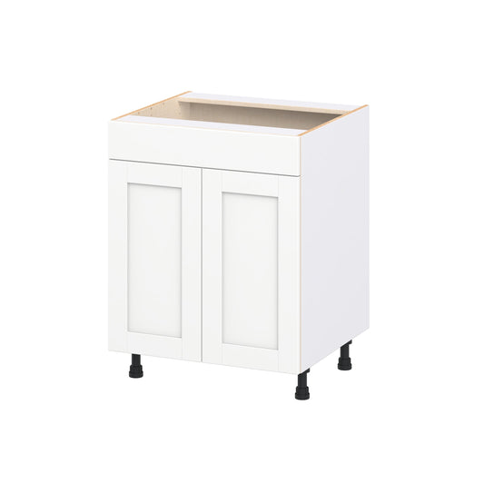 Hugo&Borg Rosemont 27-in W x 34.5-in H x 24.5-in D Bright White Sink Base Fully Assembled Cabinet Recessed Panel Shaker