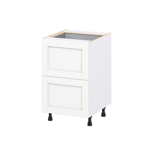 Hugo&Borg Rosemont 21-in W x 34.5-in H x 24.5-in D Bright White 3 -Drawers Drawer Base Fully Assembled Cabinet Recessed Panel Shaker