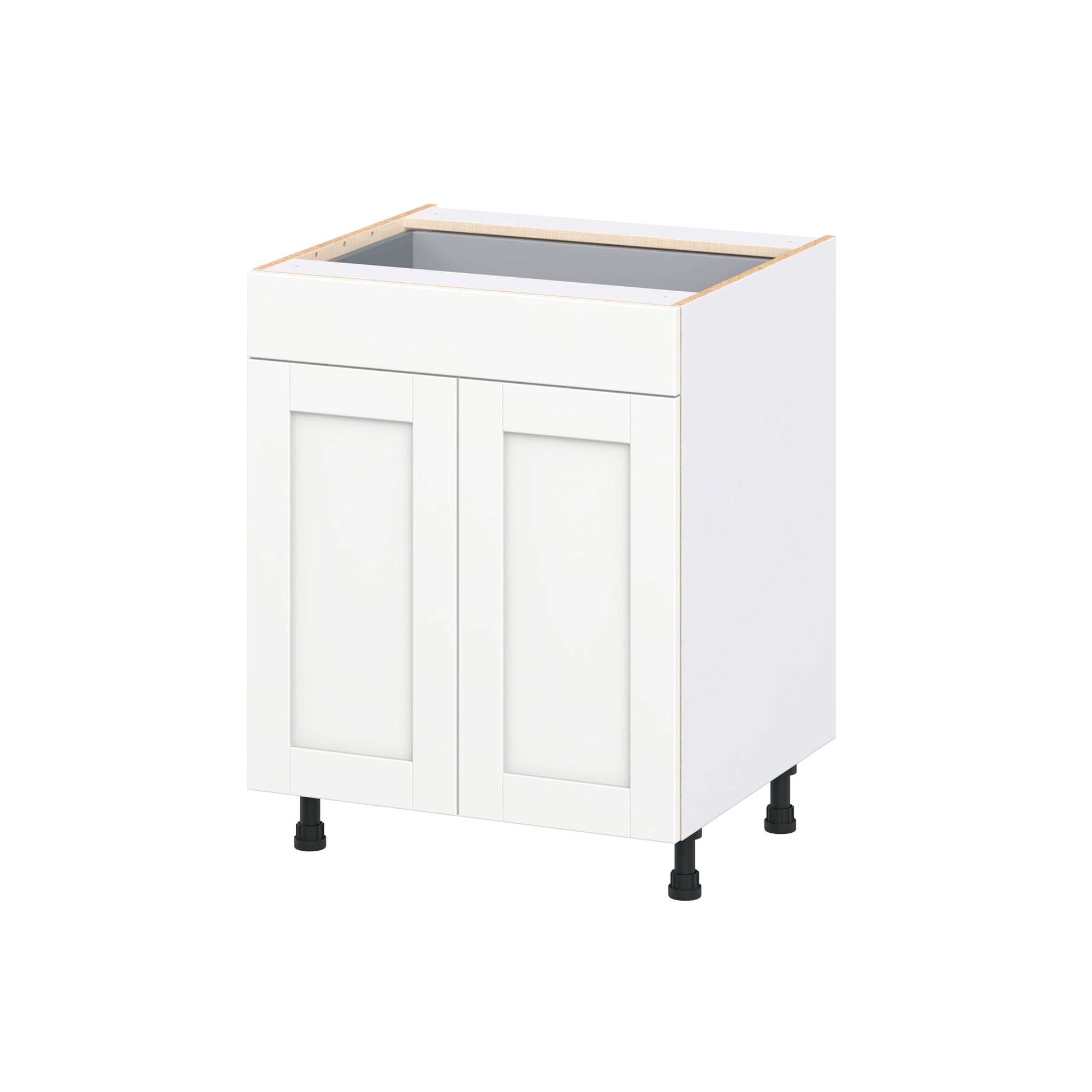 Hugo&Borg Rosemont 27-in W x 34.5-in H x 24.5-in D Bright White Base Fully Assembled Cabinet Recessed Panel Shaker