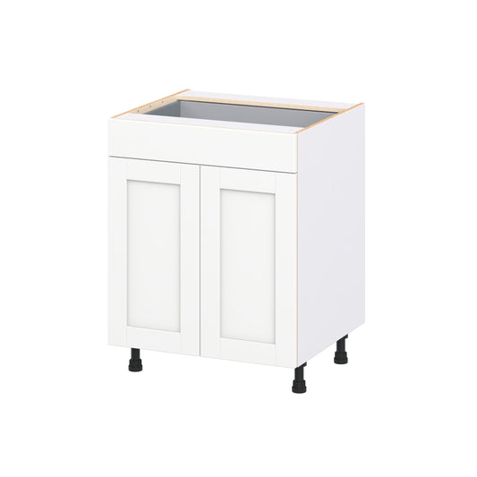 Hugo&Borg Rosemont 27-in W x 34.5-in H x 24.5-in D Bright White Base Fully Assembled Cabinet Recessed Panel Shaker