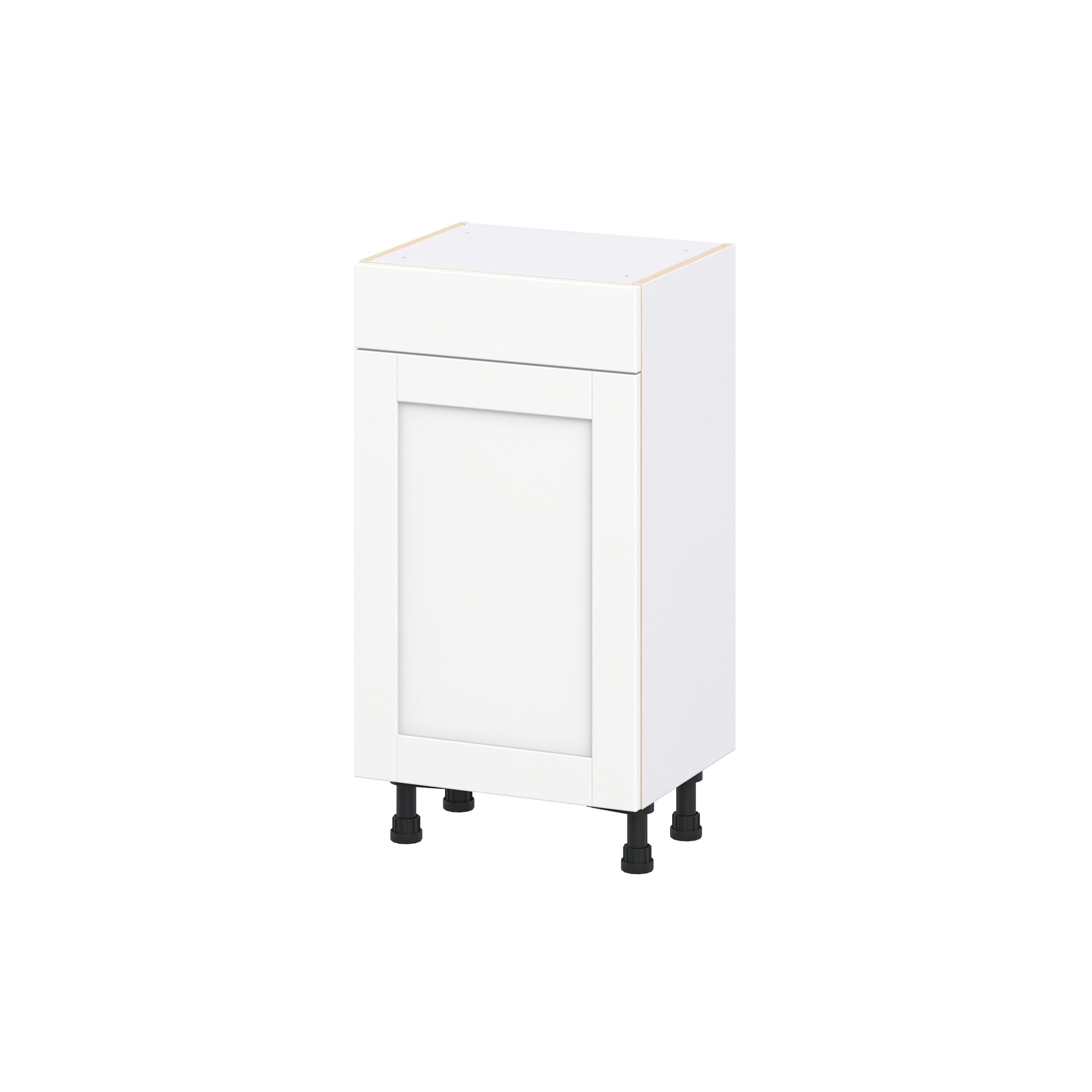 Hugo&Borg Rosemont 18-in W x 34.5-in H x 14.75-in D Bright White Base Fully Assembled Cabinet Flat Panel Shaker