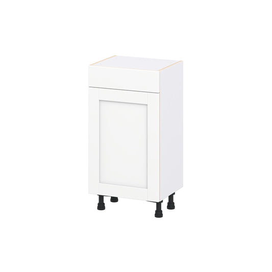 Hugo&Borg Rosemont 18-in W x 34.5-in H x 14.75-in D Bright White Base Fully Assembled Cabinet Flat Panel Shaker