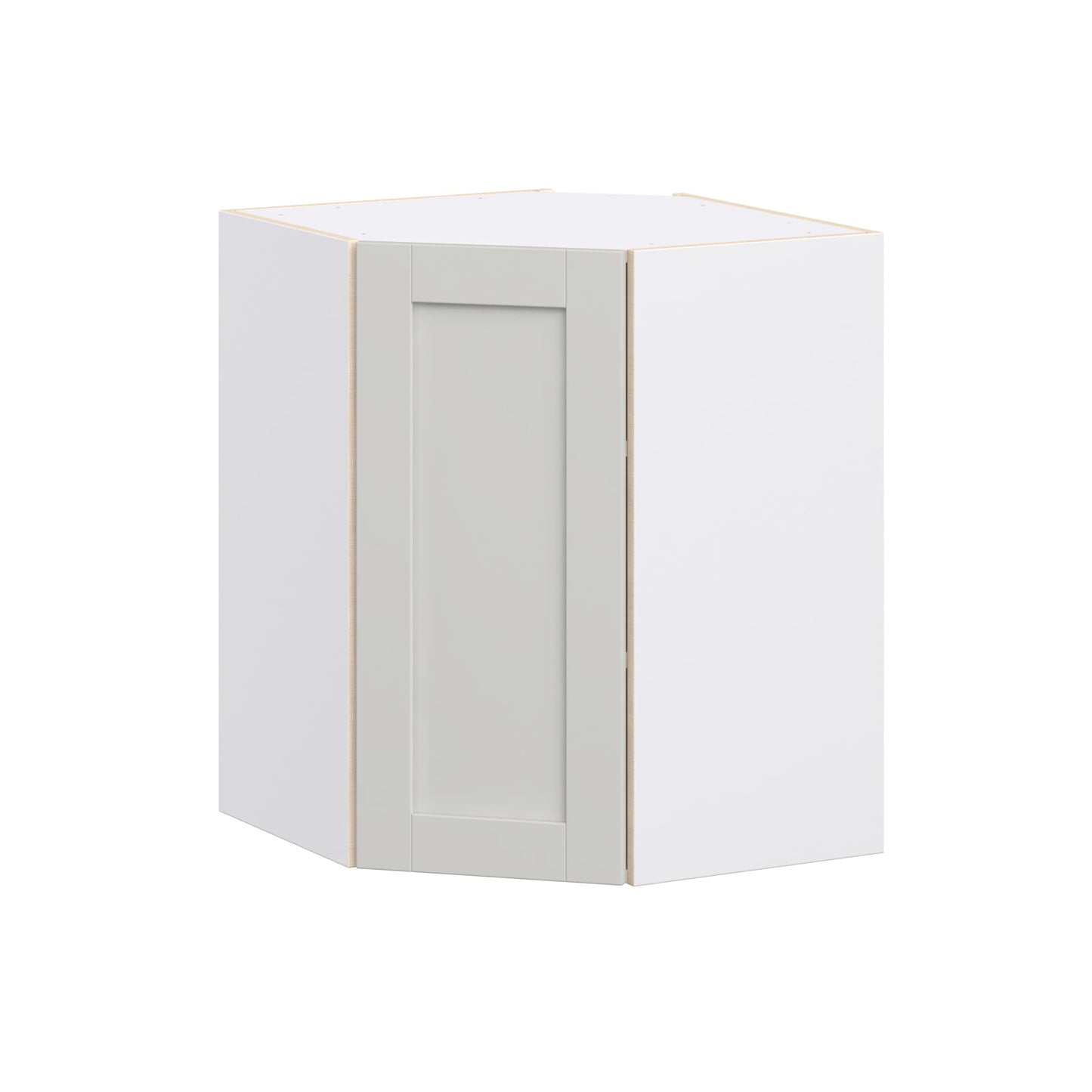 Hugo&Borg Charlesberg 24-in W x 30-in H x 24.5-in D Light Gray Diagonal Corner Wall Fully Assembled Cabinet Flat Panel Shaker