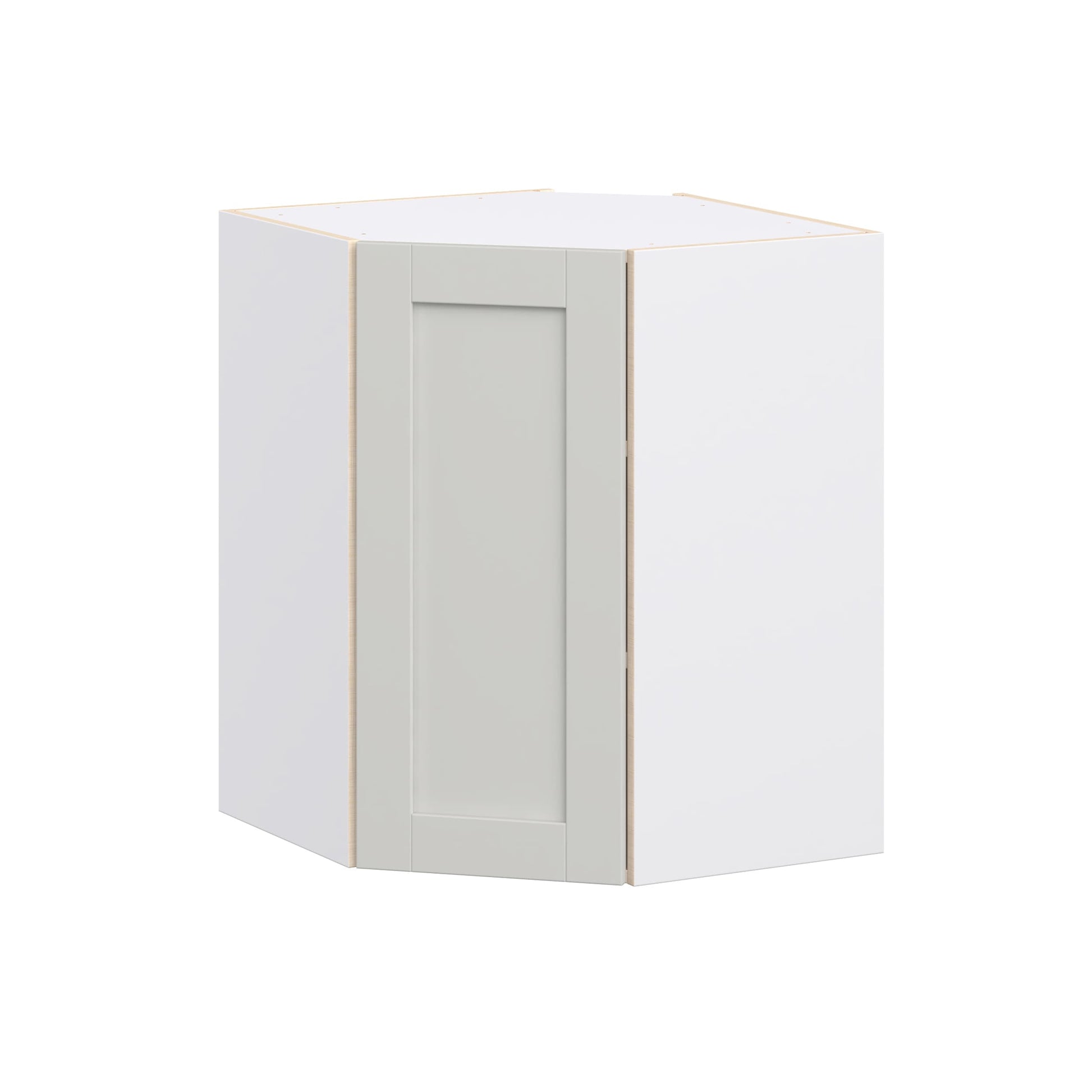 Hugo&Borg Charlesberg 24-in W x 30-in H x 24.5-in D Light Gray Diagonal Corner Wall Fully Assembled Cabinet Flat Panel Shaker