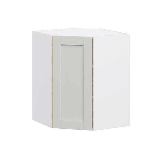 Hugo&Borg Charlesberg 24-in W x 30-in H x 24.5-in D Light Gray Diagonal Corner Wall Fully Assembled Cabinet Flat Panel Shaker