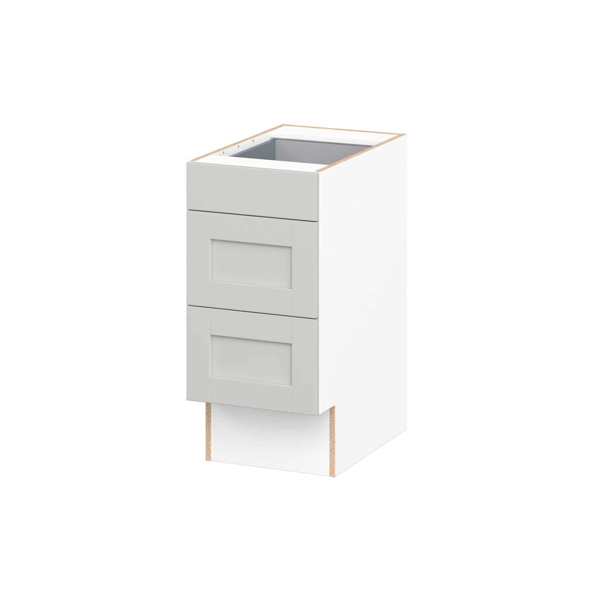 Hugo&Borg Charlesberg 15-in W x 32.5-in H x 24.5-in D Light Gray 3 -Drawers Drawer Base Fully Assembled Cabinet Recessed Panel Shaker