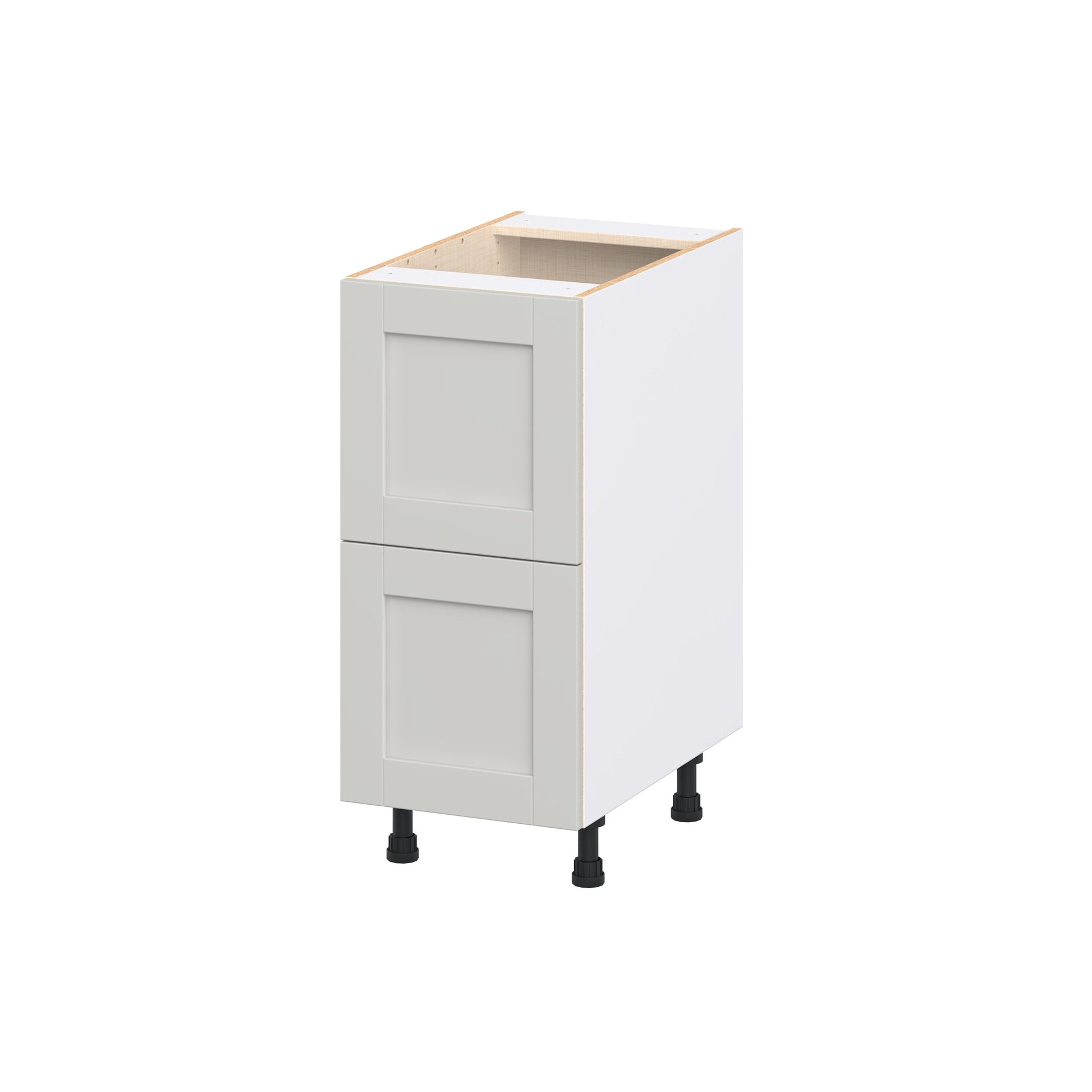 Hugo&Borg Charlesberg 15-in W x 34.5-in H x 24.5-in D Light Gray 2 -Drawers Drawer Base Fully Assembled Cabinet Slab