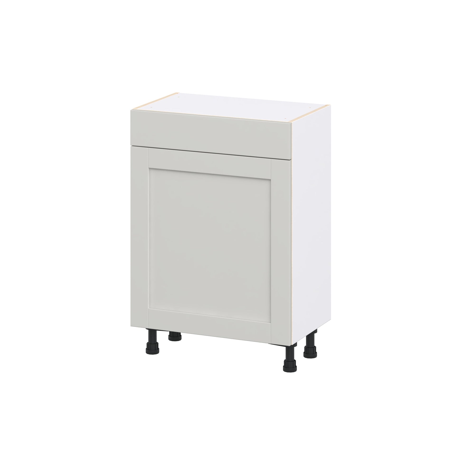 Hugo&Borg Charlesberg 24-in W x 34.5-in H x 14.75-in D Light Gray Base Fully Assembled Cabinet Flat Panel Shaker