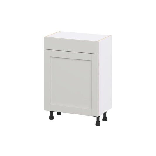 Hugo&Borg Charlesberg 24-in W x 34.5-in H x 14.75-in D Light Gray Base Fully Assembled Cabinet Flat Panel Shaker