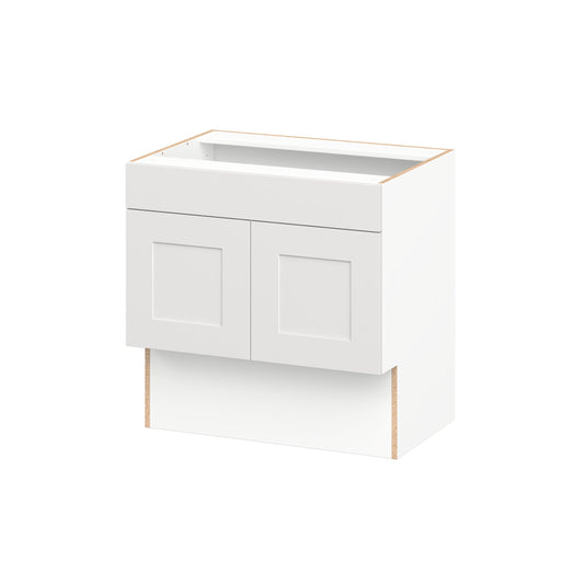 Hugo&Borg Jolie 30-in W x 30-in H x 21.83-in D Warm White Sink Base Fully Assembled Cabinet Recessed Panel Shaker