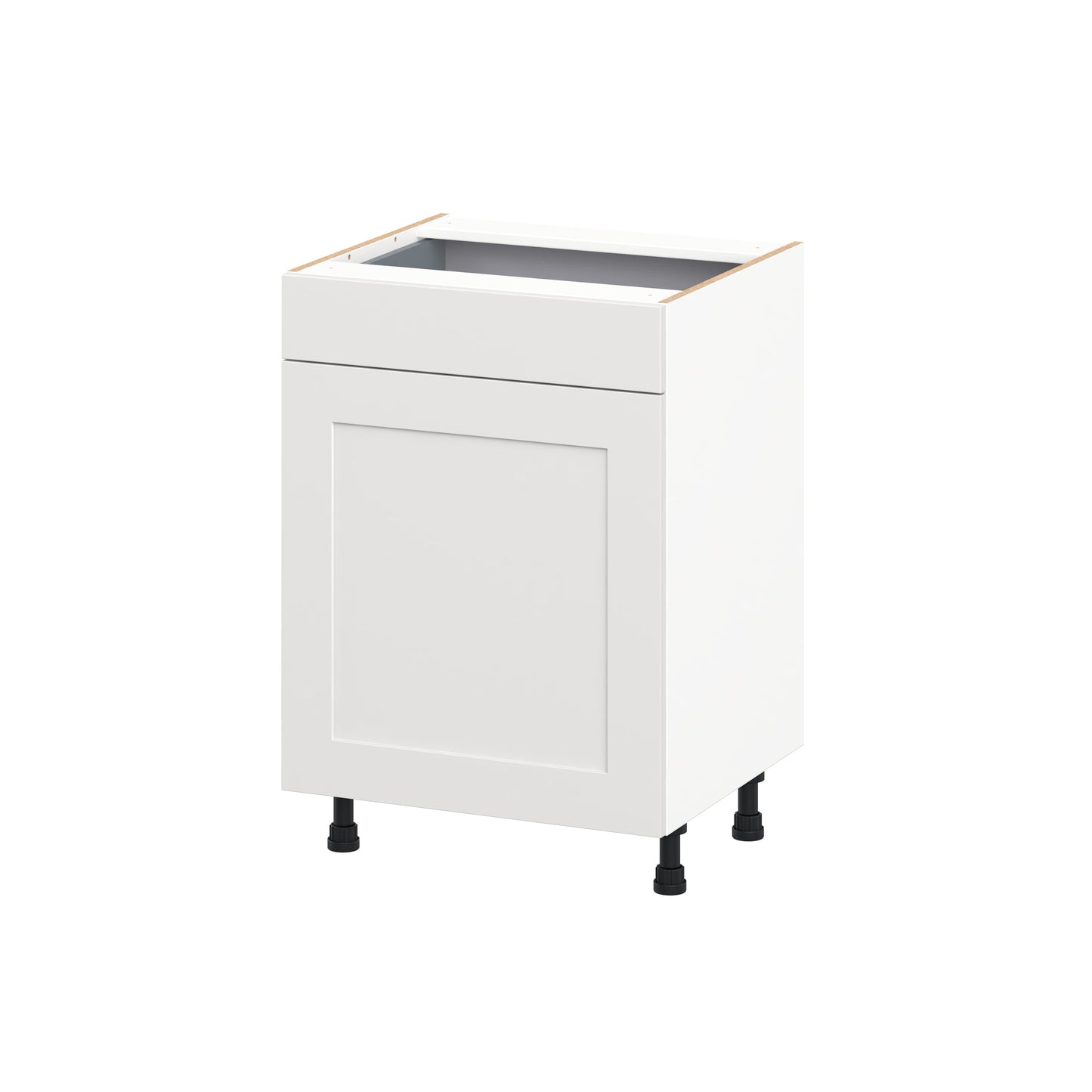 Hugo&Borg Jolie 24-in W x 34.5-in H x 21-in D Warm White Base Fully assembled Cabinet Recessed Panel