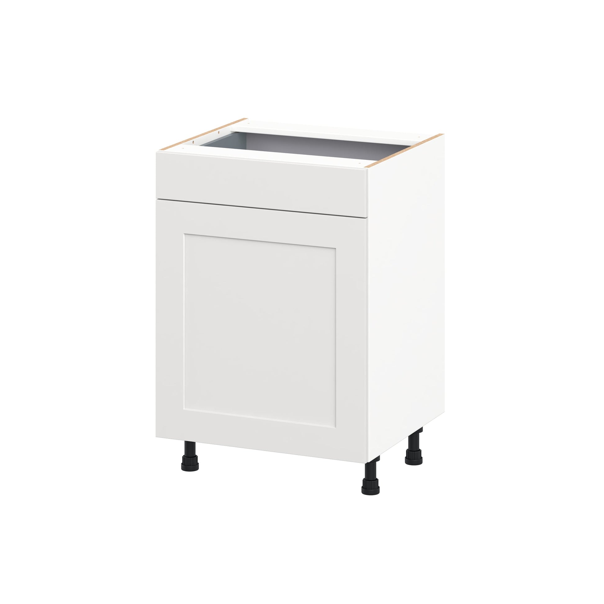 Hugo&Borg Jolie 24-in W x 34.5-in H x 21-in D Warm White Base Fully assembled Cabinet Recessed Panel