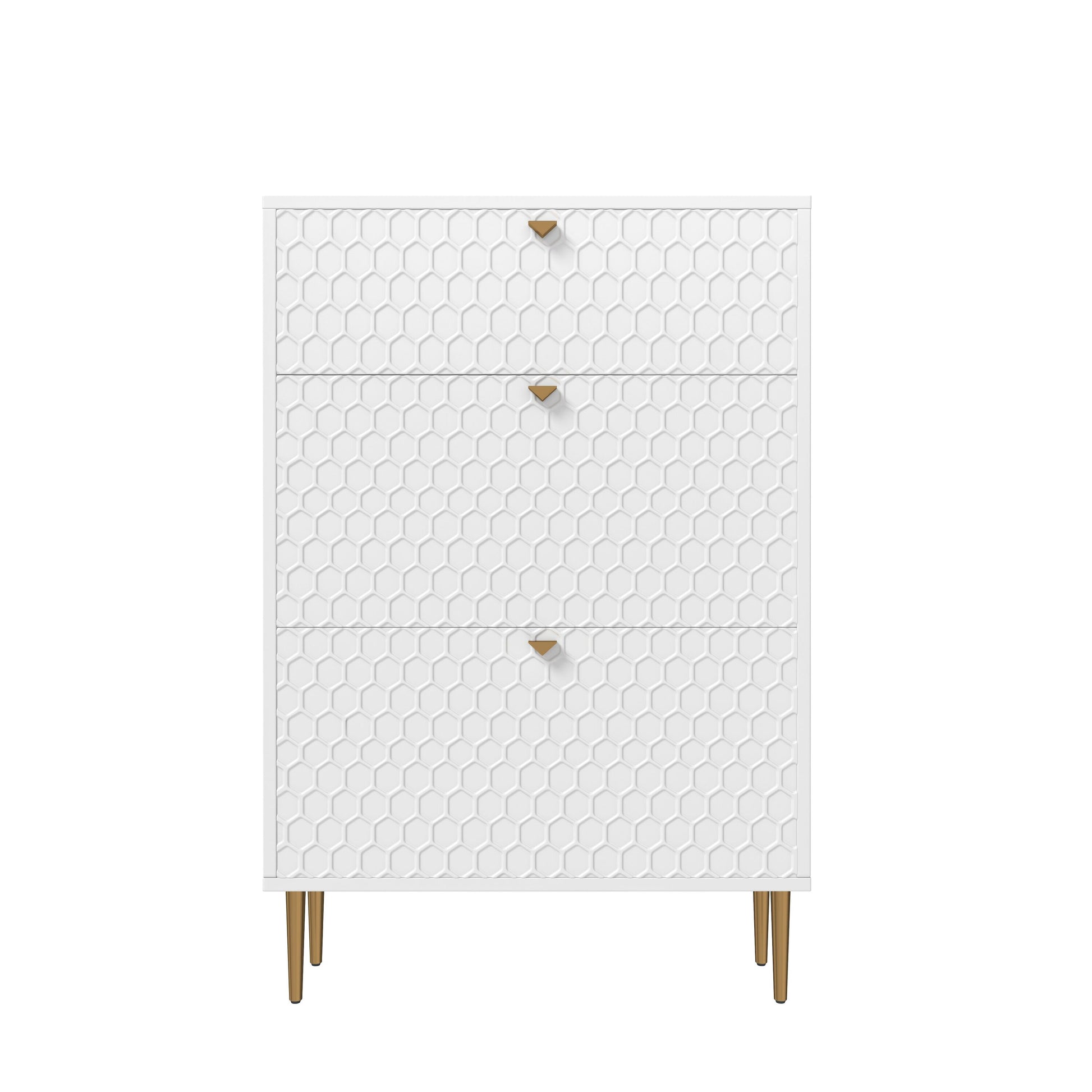 Boyel Living White MDF Shoe Storage Cabinet (24-Pair)