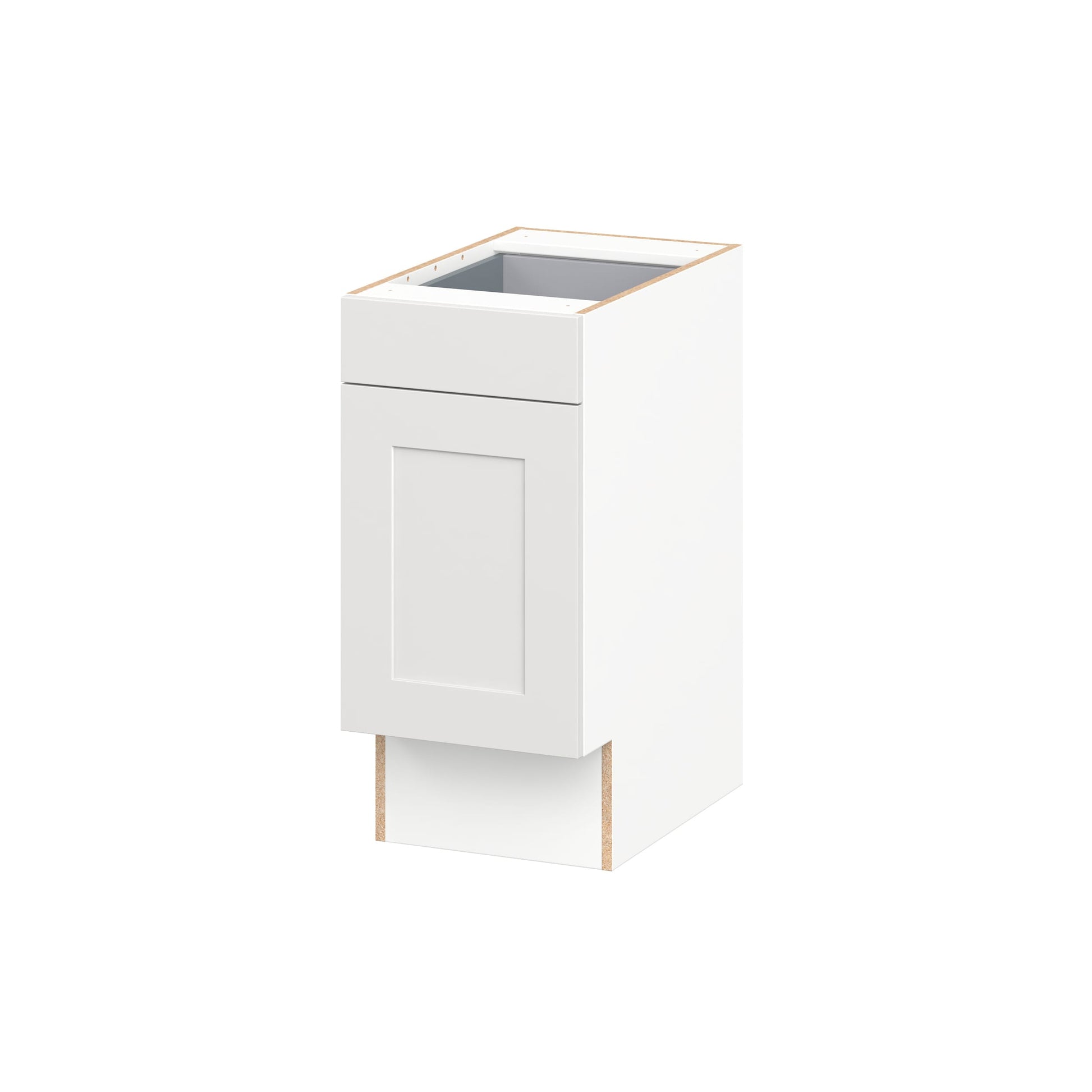Hugo&Borg Jolie 15-in W x 32.5-in H x 24.5-in D Warm White Base Fully Assembled Cabinet Recessed Panel Shaker