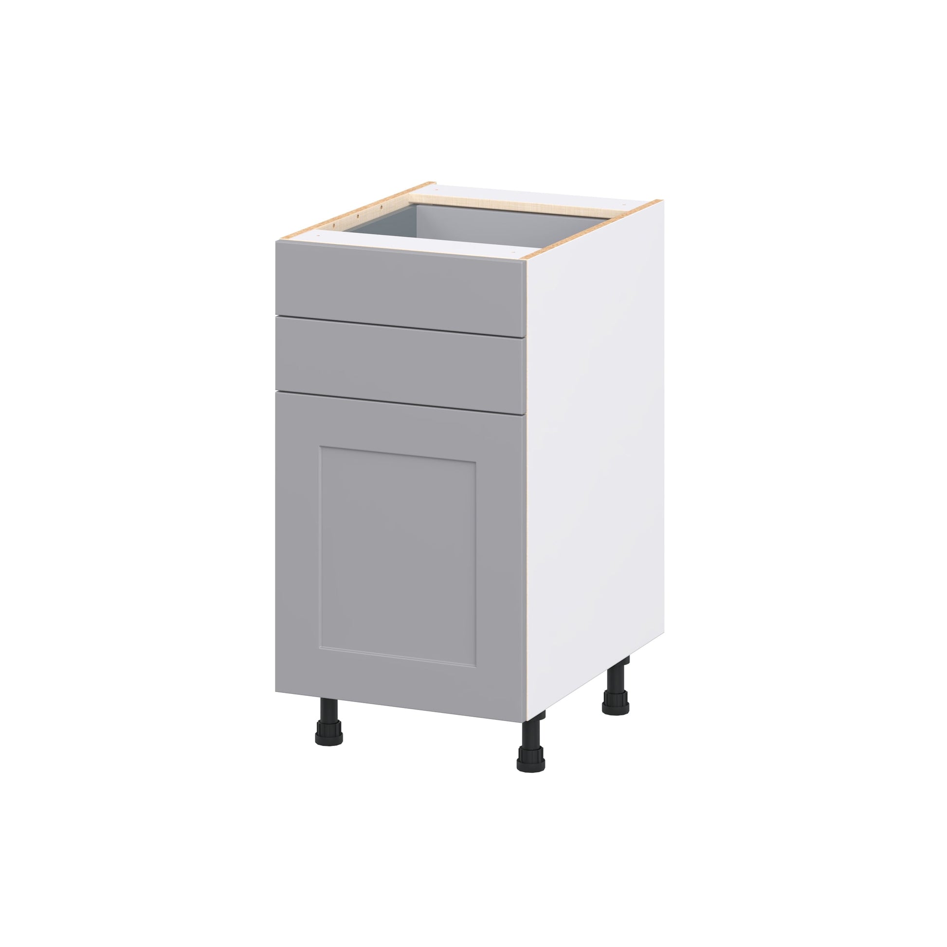 Hugo&Borg Beaumont 18-in W x 34.5-in H x 24.5-in D Slate Gray 2 -Drawers Base Fully Assembled Cabinet Flat Panel Shaker