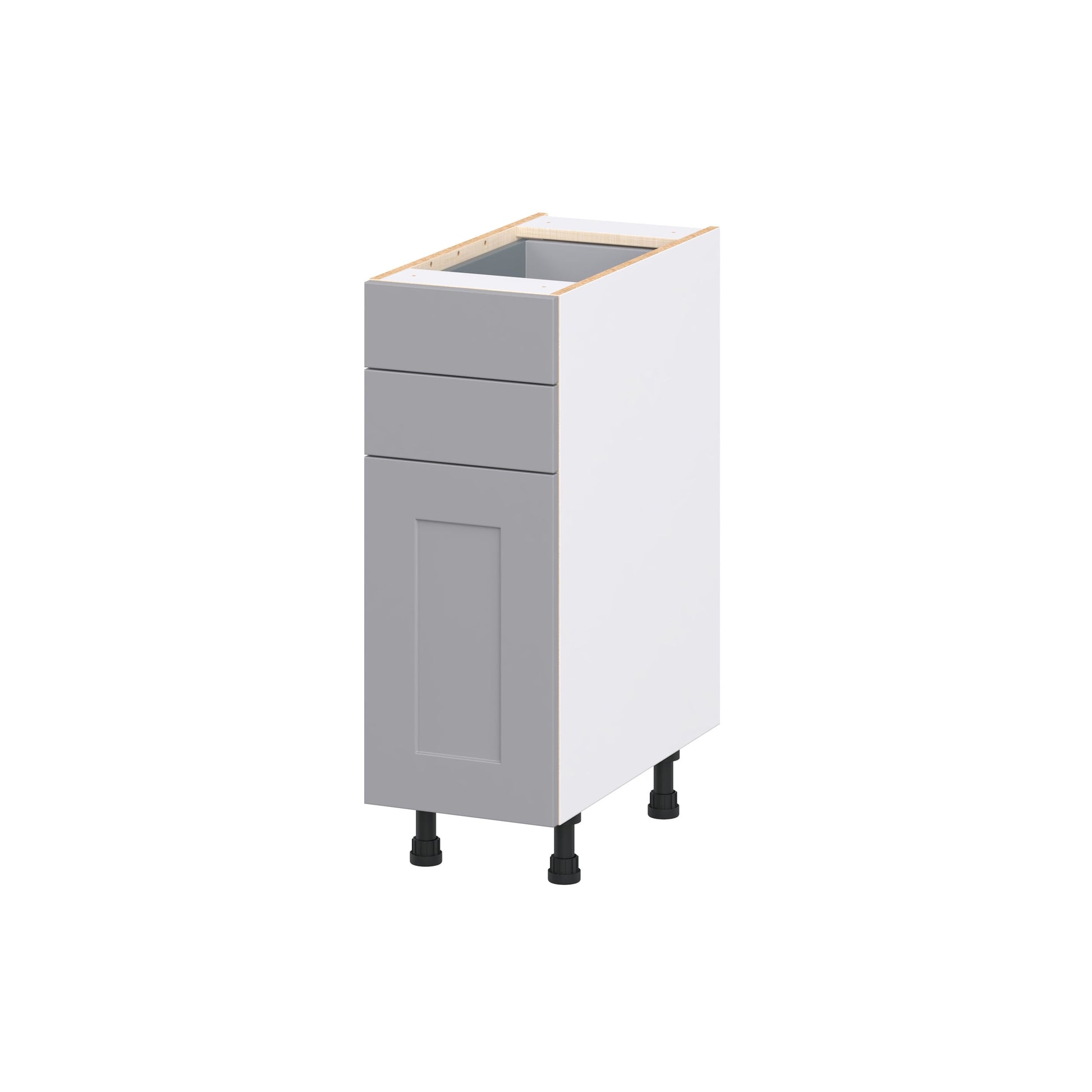 Hugo&Borg Beaumont 12-in W x 34.5-in H x 24.5-in D Slate Gray 2 -Drawers Base Fully Assembled Cabinet Recessed Panel Shaker