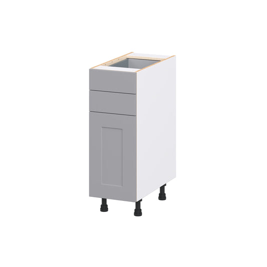 Hugo&Borg Beaumont 12-in W x 34.5-in H x 24.5-in D Slate Gray 2 -Drawers Base Fully Assembled Cabinet Recessed Panel Shaker