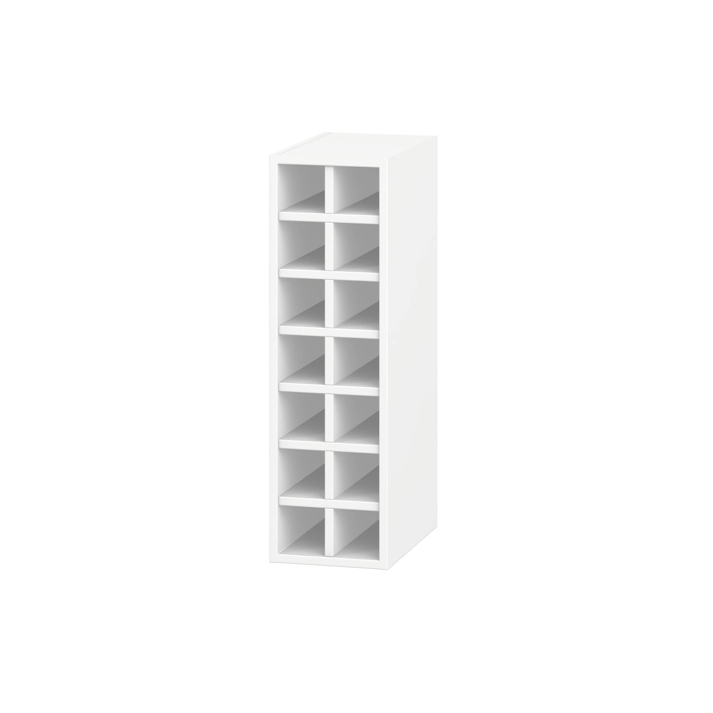 Hugo&Borg 14 -Bottle Riviera Bright White MDF Wall-Mounted Wine rack