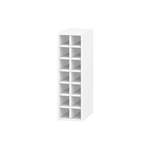 Hugo&Borg 14 -Bottle Riviera Bright White MDF Wall-Mounted Wine rack