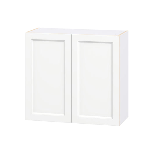 Hugo&Borg Riviera 33-in W x 30-in H x 14.75-in D Bright White Wall Fully Assembled Cabinet Recessed Panel Shaker