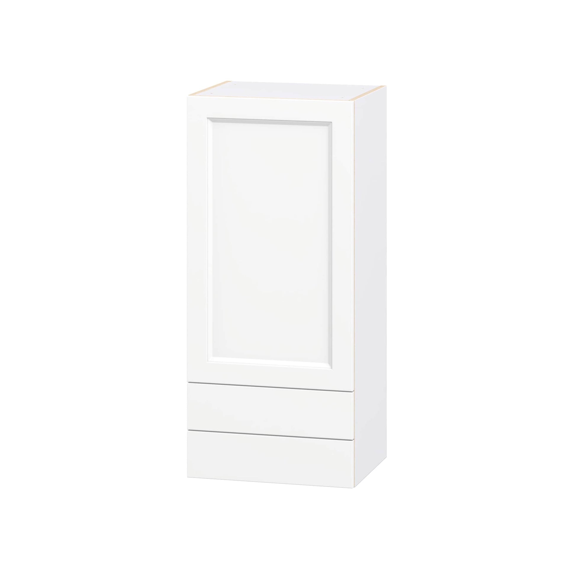 Hugo&Borg Riviera 18-in W x 40-in H x 14.75-in D Bright White 2 -Drawers Wall Fully Assembled Cabinet Recessed Panel Shaker