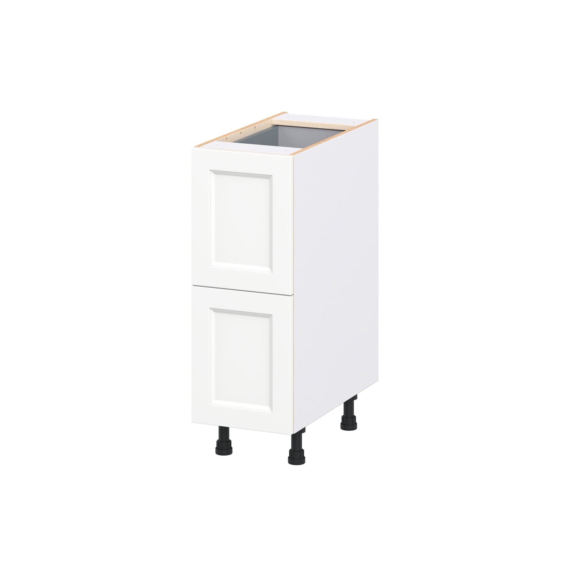 Hugo&Borg Riviera 12-in W x 34.5-in H x 24.5-in D Bright White 3 -Drawers Drawer Base Fully Assembled Cabinet Recessed Panel Shaker