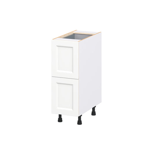 Hugo&Borg Riviera 12-in W x 34.5-in H x 24.5-in D Bright White 3 -Drawers Drawer Base Fully Assembled Cabinet Recessed Panel Shaker