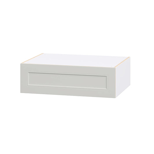 Hugo&Borg Belcourt 33-in W x 10-in H x 24.5-in D Painted Light Gray Wall Fully Assembled Cabinet Recessed Panel Shaker