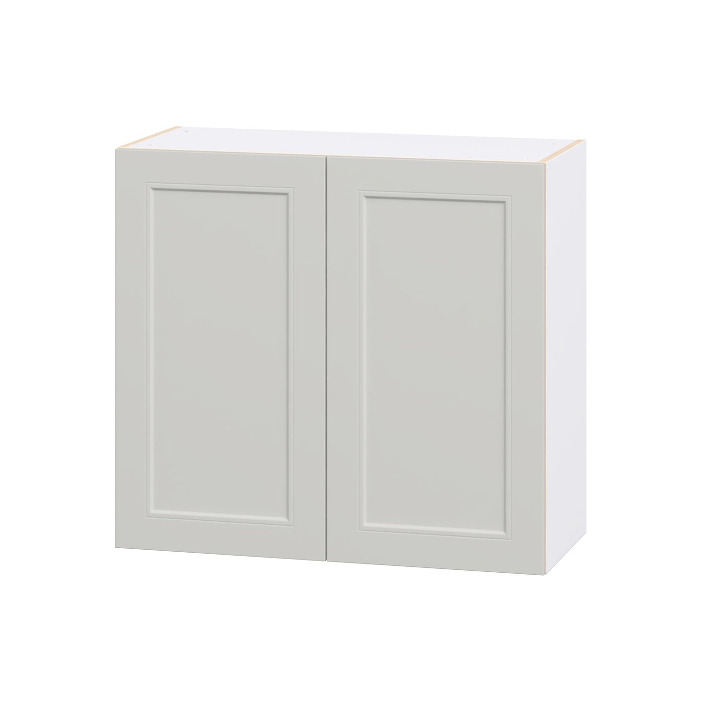 Hugo&Borg Belcourt 33-in W x 30-in H x 14.75-in D Painted Light Gray Wall Fully Assembled Cabinet Recessed Panel Shaker